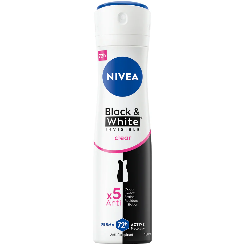 Nivea Women Black & White Invisible Clear 72h Anti-Perspirant Deodorant Spray 250ml