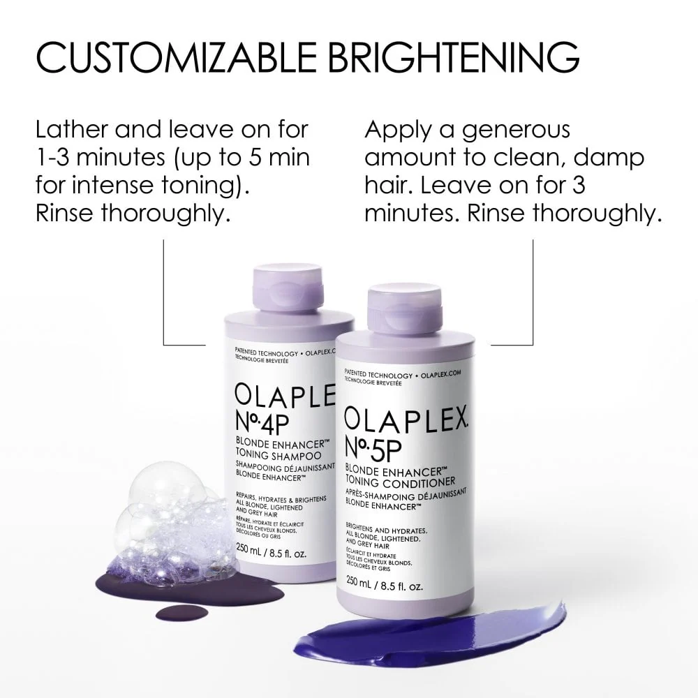 Olaplex Blonde Toning Shampoo No 4P & No 5P Blonde Enhancer Toning Conditioner Twin 2 x 250ml - Image 5