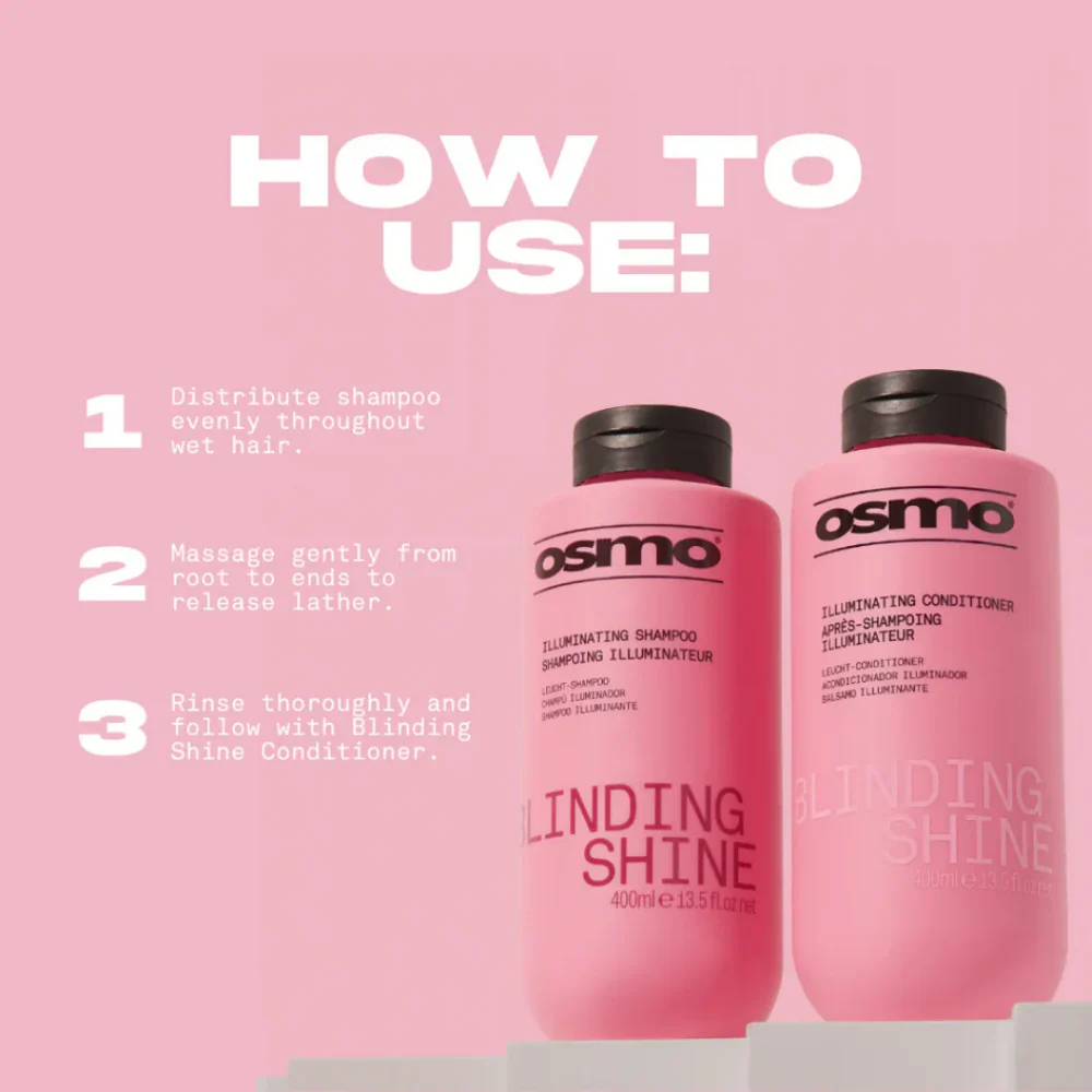 Osmo Blinding Shine Illuminating Shampoo & Conditioner Twin 2 x 400ml - Image 2