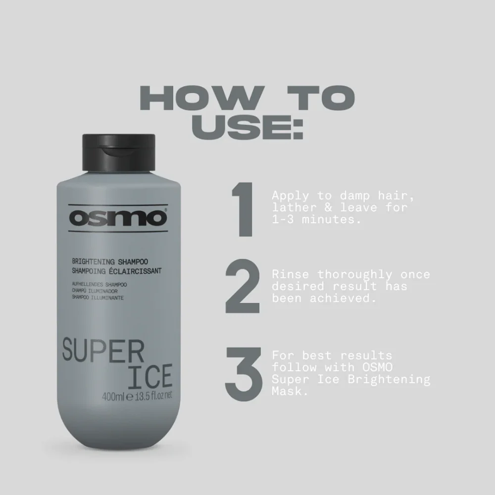 Osmo Super Ice Brightening Shampoo 400ml - Image 3
