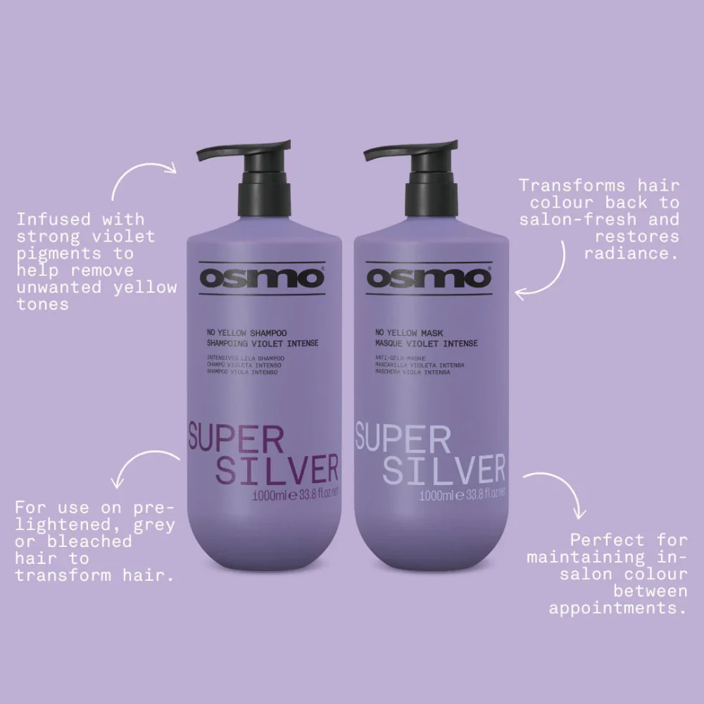 Osmo Super Silver No Yellow Shampoo 1000ml - Image 3