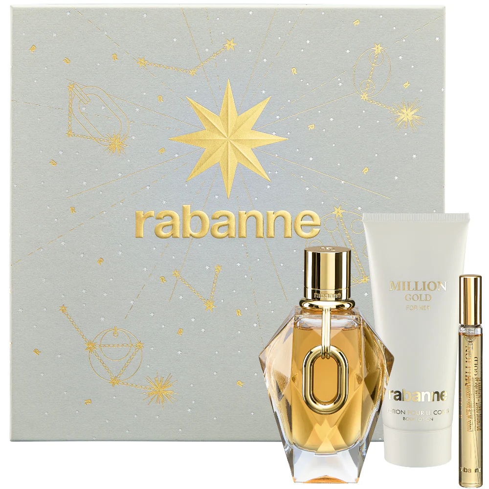 Paco Rabanne Million Gold For Her Eau De Parfum Gift Set 90ml