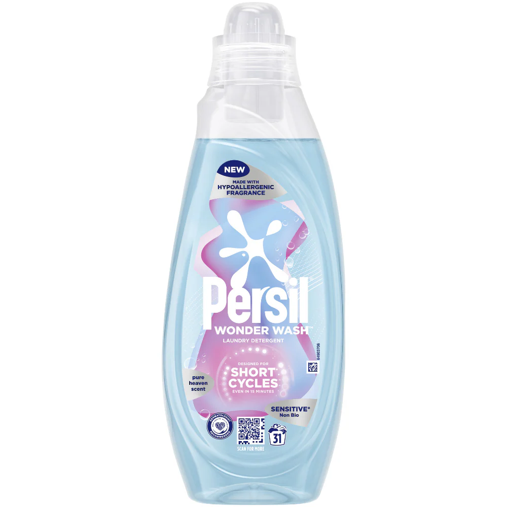 Persil Wonder Wash Pure Heaven Scent Sensitive Non-Bio Liquid Laundry Detergent 31 Washes 837ml