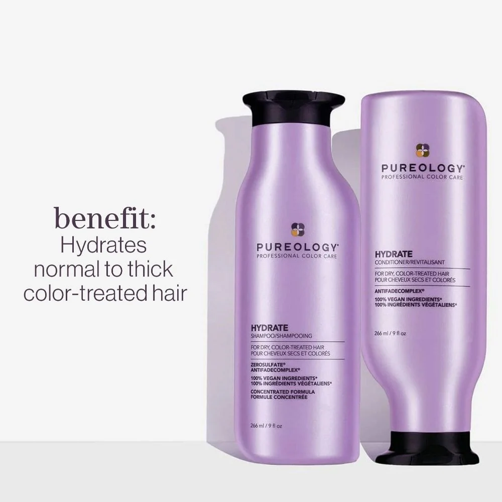 Pureology Hydrate Moisturising Shampoo & Conditioner Twin 2 x 266ml - Image 2