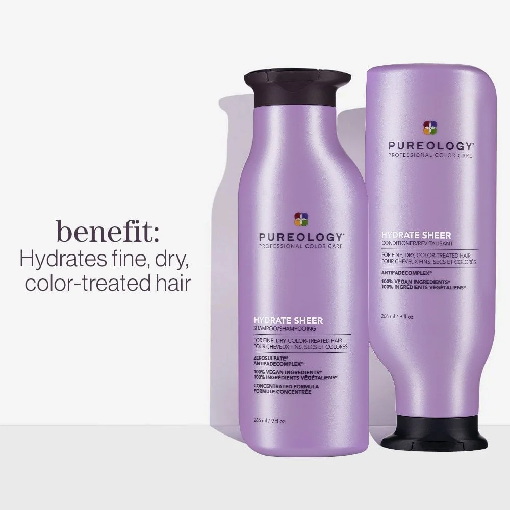 Pureology Hydrate Sheer Moisturising Shampoo & Conditioner Twin 2 x 1000ml - Image 2