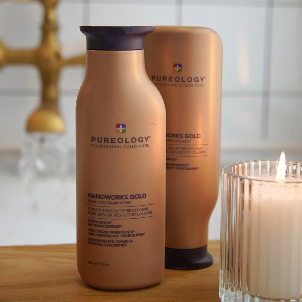 Pureology Nanoworks Gold Shampoo & Conditioner Twin 2 x 266ml - Image 2