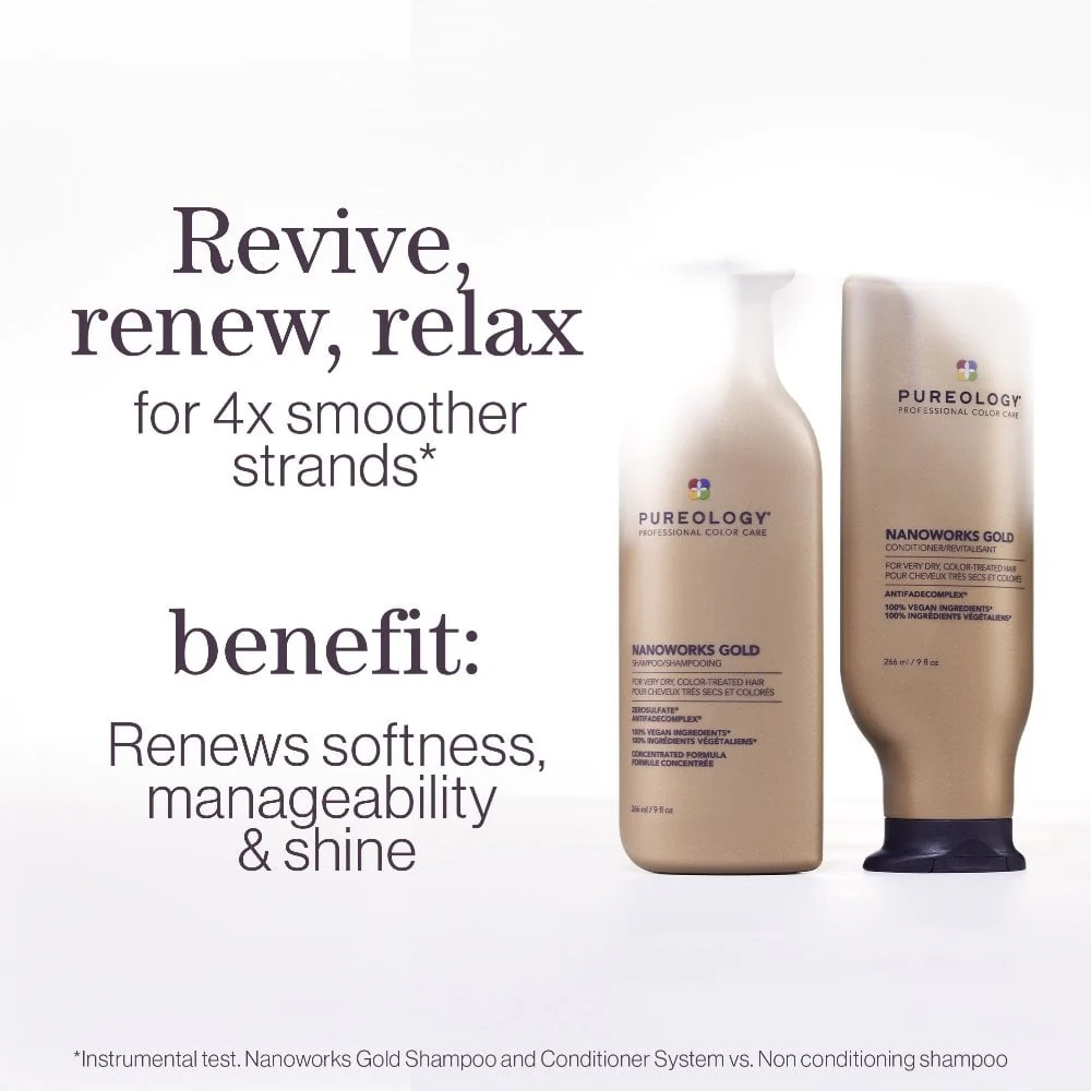 Pureology Nanoworks Gold Shampoo & Conditioner Twin 2 x 266ml - Image 6
