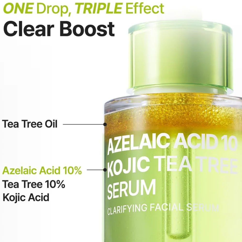 Purito Azelaic Acid 10 Kojic Tea Tree Clarifying Facial Serum 30ml - Image 4