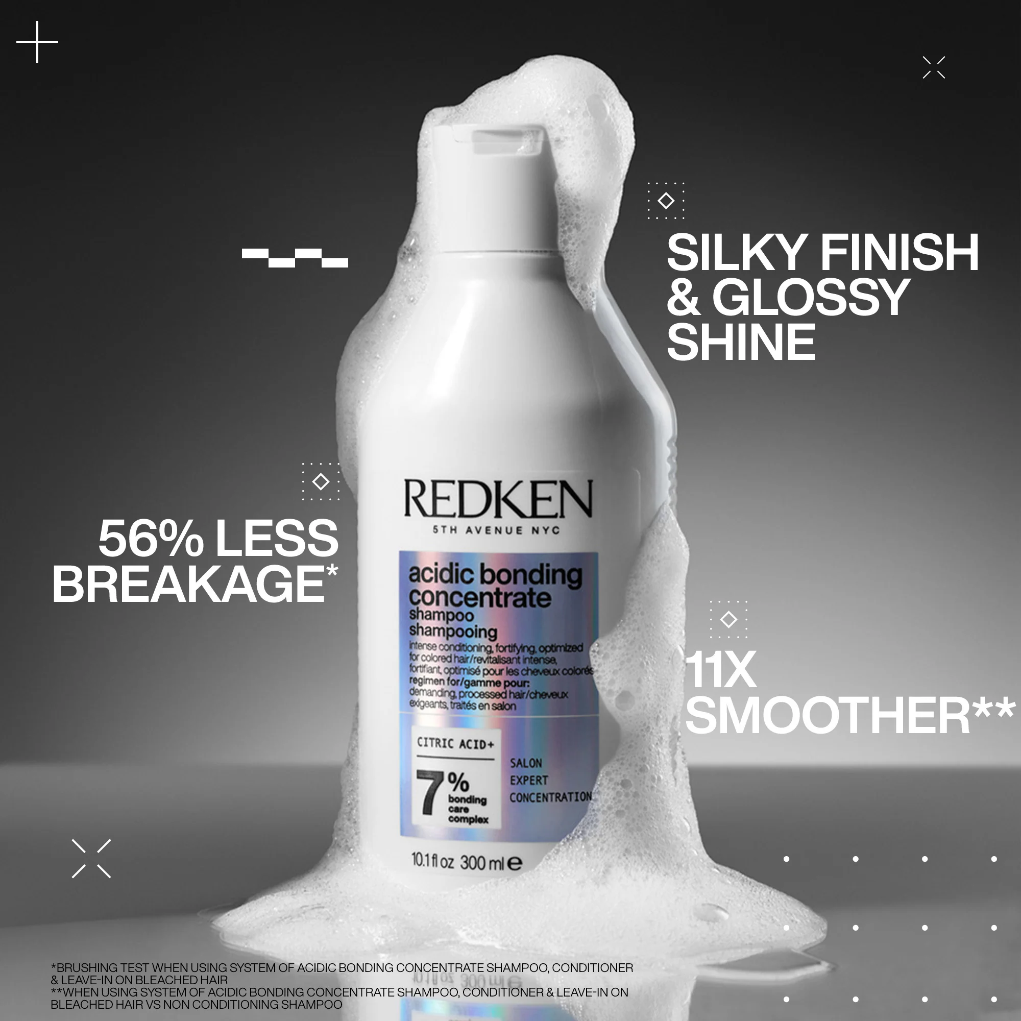 Redken Acidic Bonding Concentrate Shampoo 300ml, Conditioner 300ml & Treatment 150ml Trio - Image 3