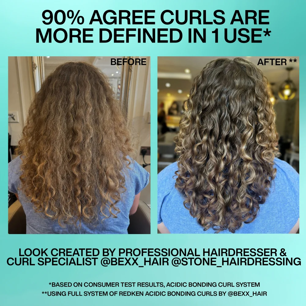 Redken Acidic Bonding Curls Silicone-Free Shampoo 300ml, Conditioner 300ml & Leave-In Treatment 250ml Trio - Image 13