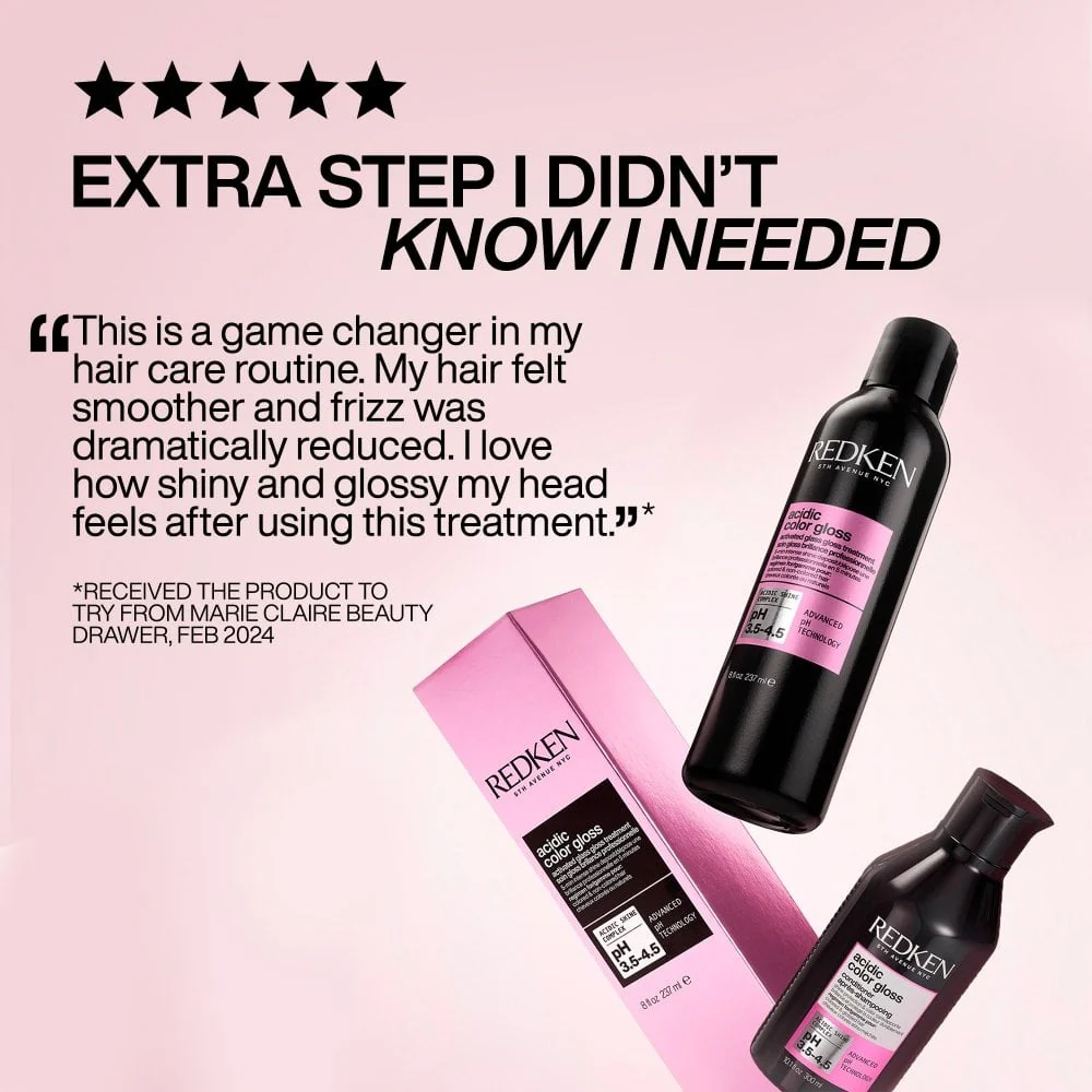 Redken Acidic Colour Gloss Shampoo 300ml, Gloss Treatment 237ml & Conditioner 300ml Trio - Image 11