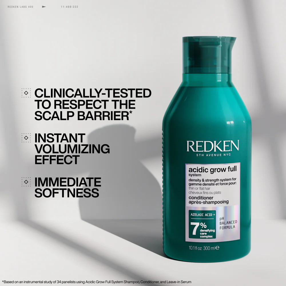Redken Acidic Grow Full System Shampoo 300ml, Conditioner 300ml & Serum 100ml Trio - Image 3