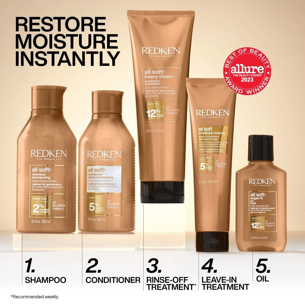 Redken All Soft Moisturising Shampoo & Conditioner Twin 2 x 300ml - Image 5