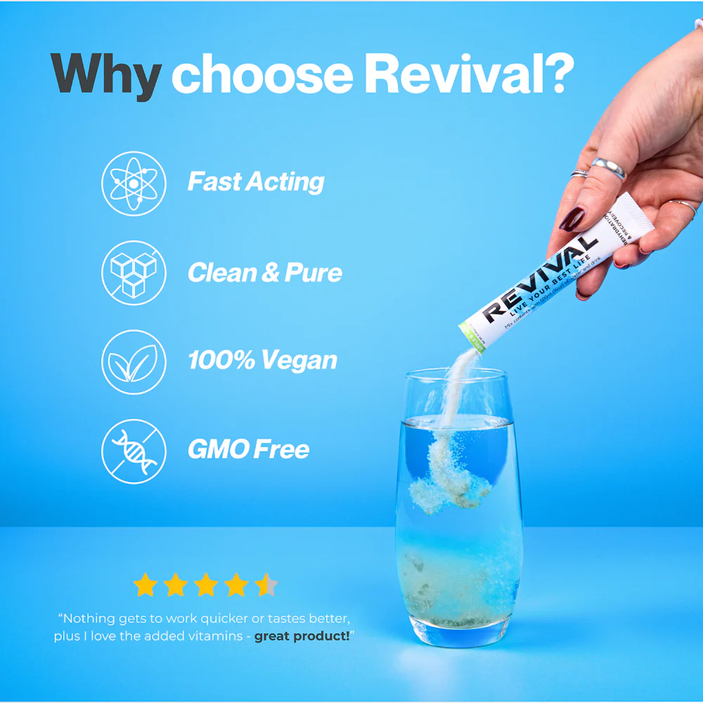 Revival Summer Fruits Rehydration & Recovery Electrolyte Drink Mix x6 - Image 6