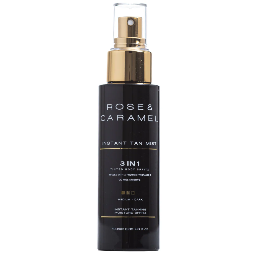 Rose & Caramel 3-In-1 Instant Tanning Medium-Dark Tinted Body Mist 100ml