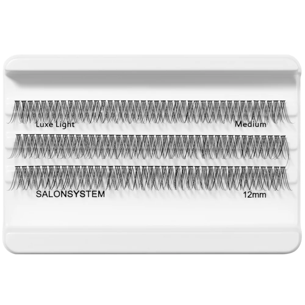 Salon System Individual 3D Luxe Individual Lashes Light Medium Black - Image 3