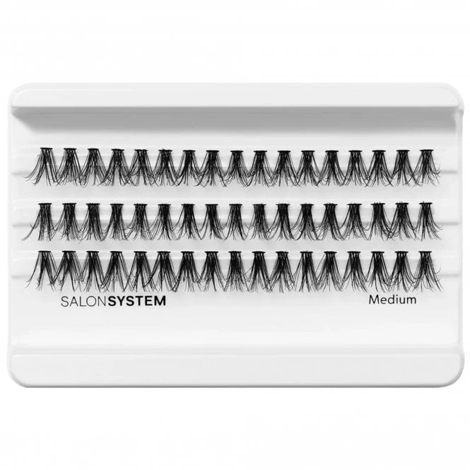 Salon System Individual 3D Luxe Lashes Black Medium - Image 3