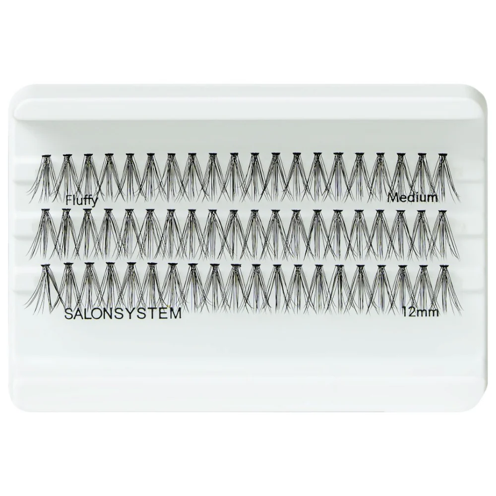 Salon System Individual Lashes Black Fluffy Medium - Image 2