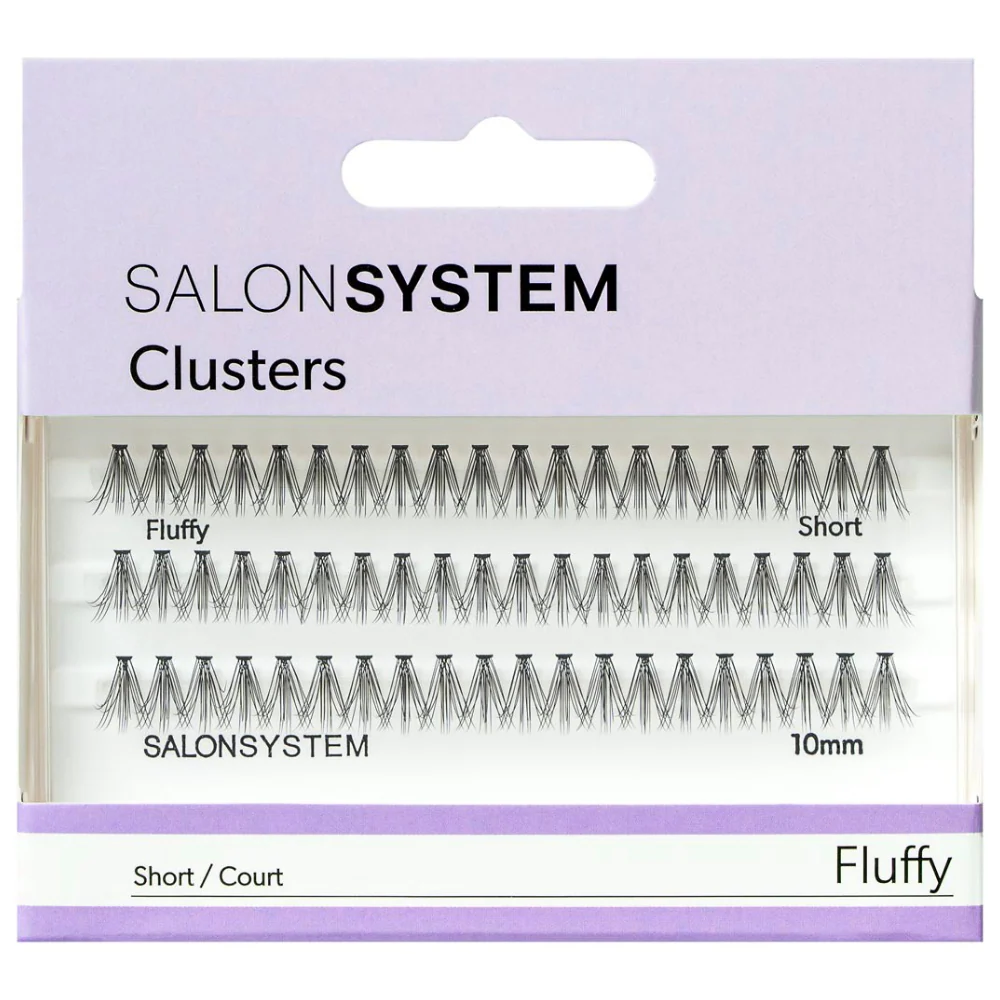 Salon System Individual Lashes Black Fluffy Short