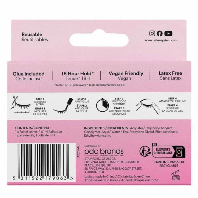 Salon System Naturalash Intense Ultra Volume Strip Lashes Black 212 - Image 2