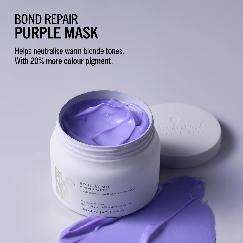 Schwarzkopf Professional BlondMe Bond Repair Purple Mask 500ml - Image 2
