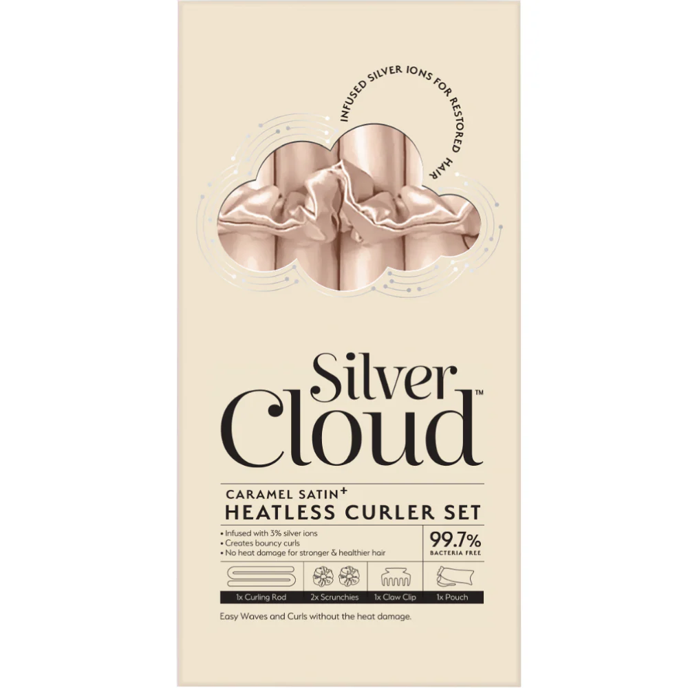 Silver Cloud Heatless Curlers Set Caramel