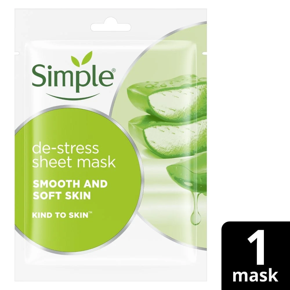 Simple Kind To Skin De-Stress Sheet Mask 21ml - Image 2