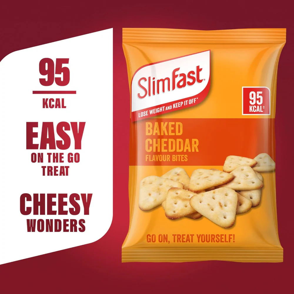 SlimFast Baked Cheddar Flavour Bites Multipack 24 x 22g - Image 2