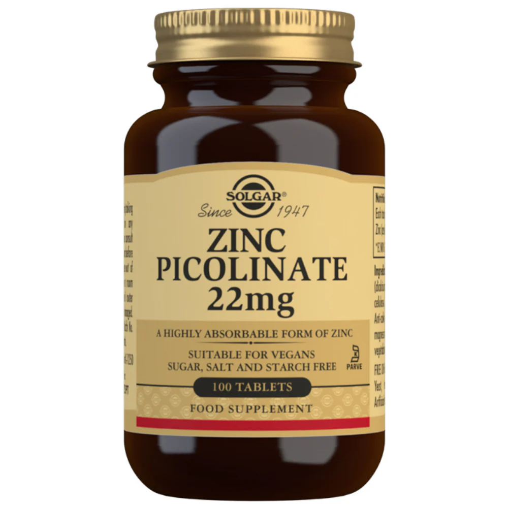 Solgar Zinc Picolinate 22 mg 100 Tablets
