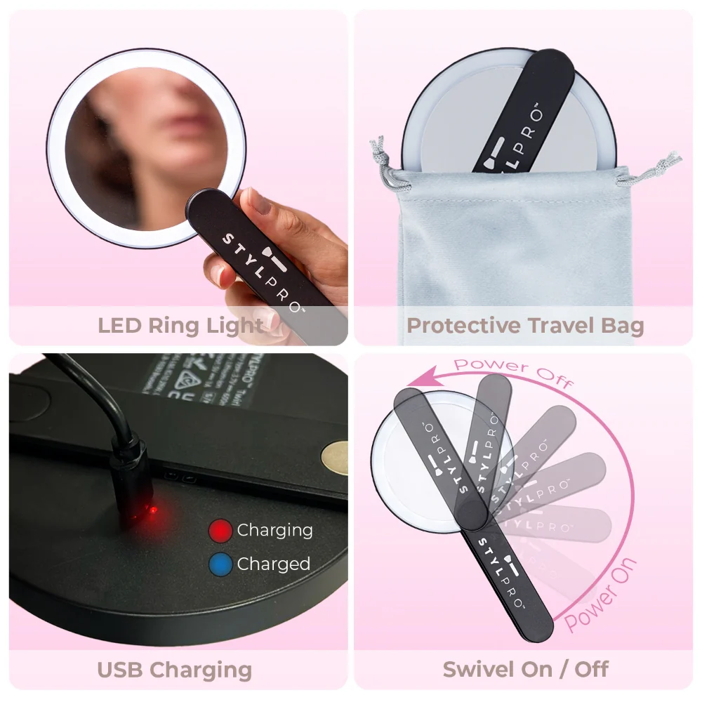 StylPro Twirl Me Up Compact LED Mirror - Image 4