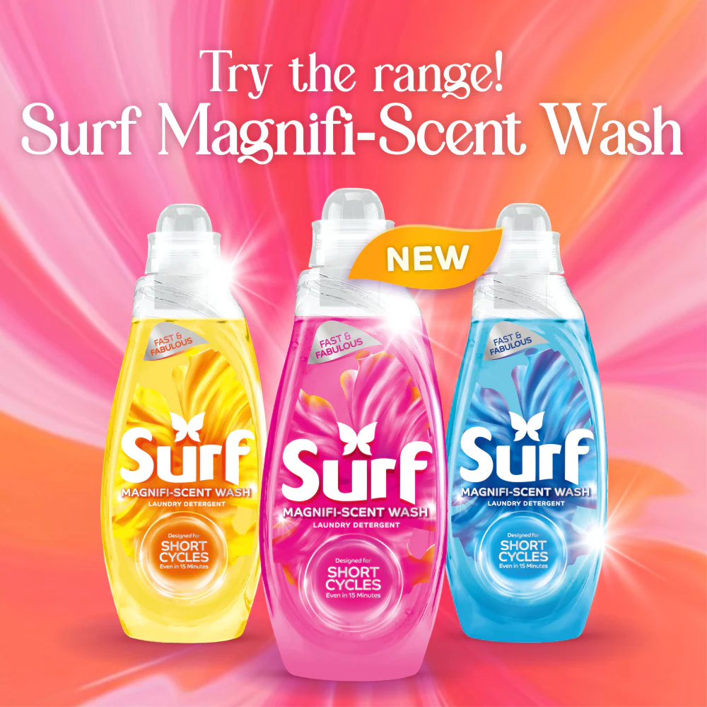 Surf Magnifi-Scent Wash Floral Fusion Liquid Laundry Washing Detergent 55 Washes 1485ml - Image 8