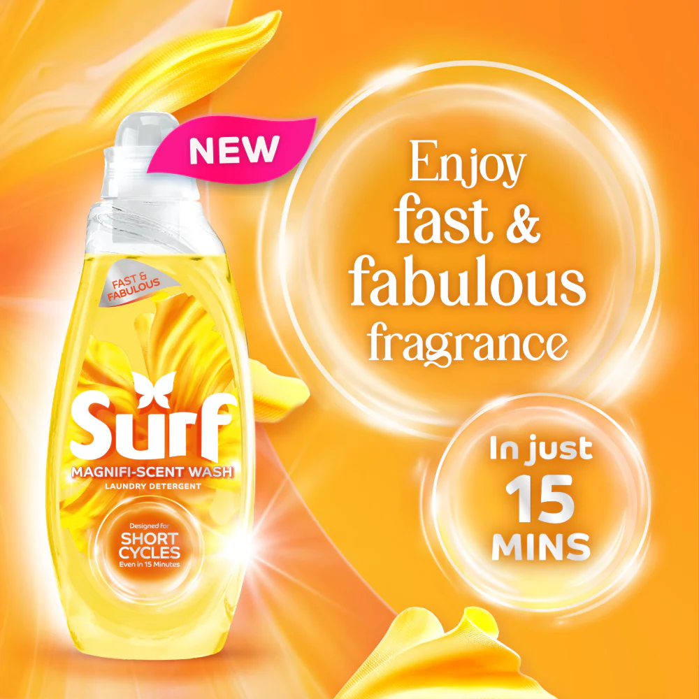 Surf Sunshine Blossom Concentrated Liquid Laundry Washing Detergent 31 Washes 837ml - Image 3