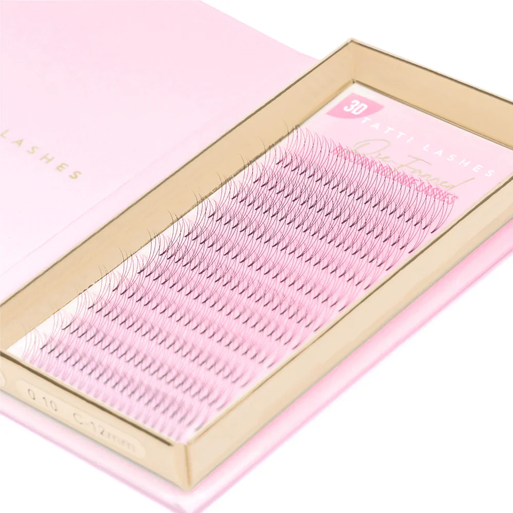 Tatti Lashes 16mm D Curl Pre-Fanned Russian Volume 3D Individual Lashes Black - Image 4