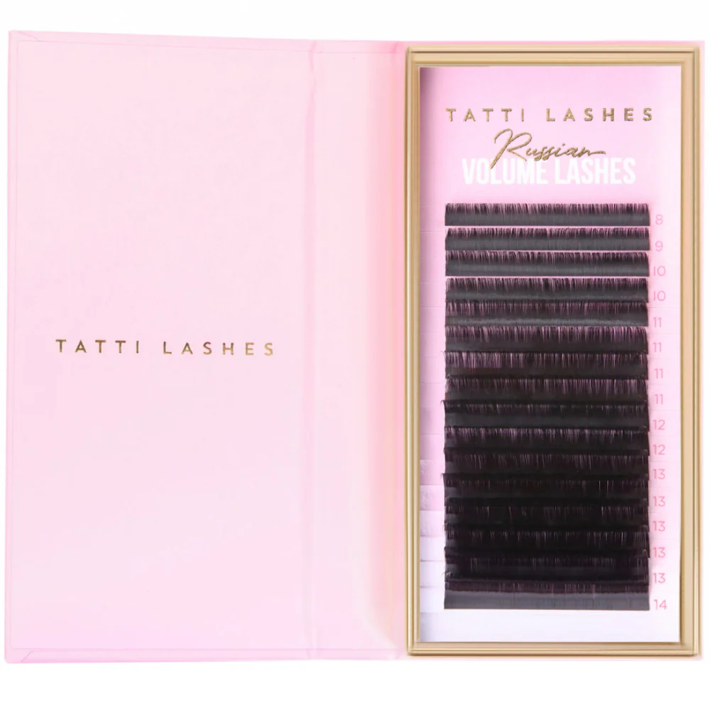 Tatti Lashes Mixed Length D Curl 0.05 Russian Volume Individual Lashes Black - Image 2