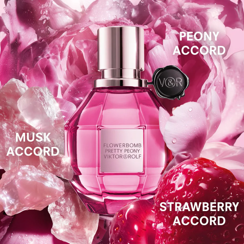 Viktor & Rolf Flowerbomb Pretty Peony Eau De Parfum 50ml - Image 3