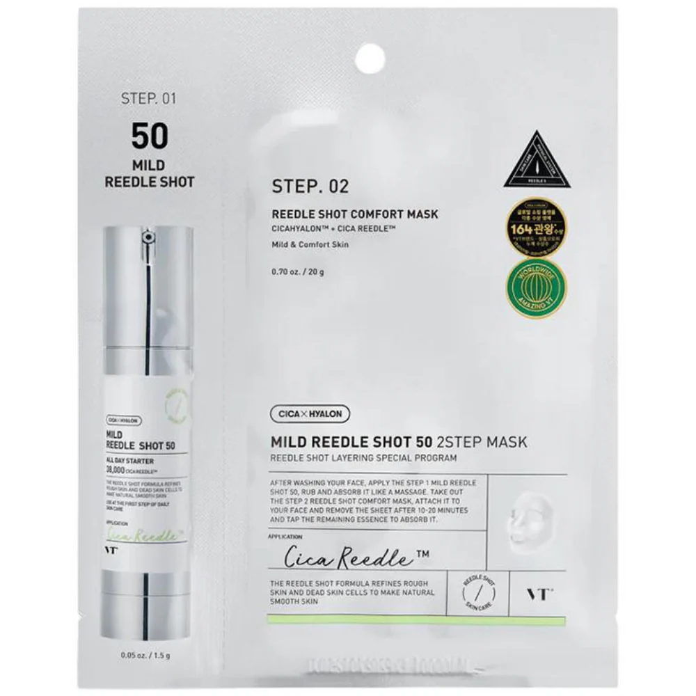 VT Cosmetics Mild Reedle Shot 50 2-Step Mask 25g